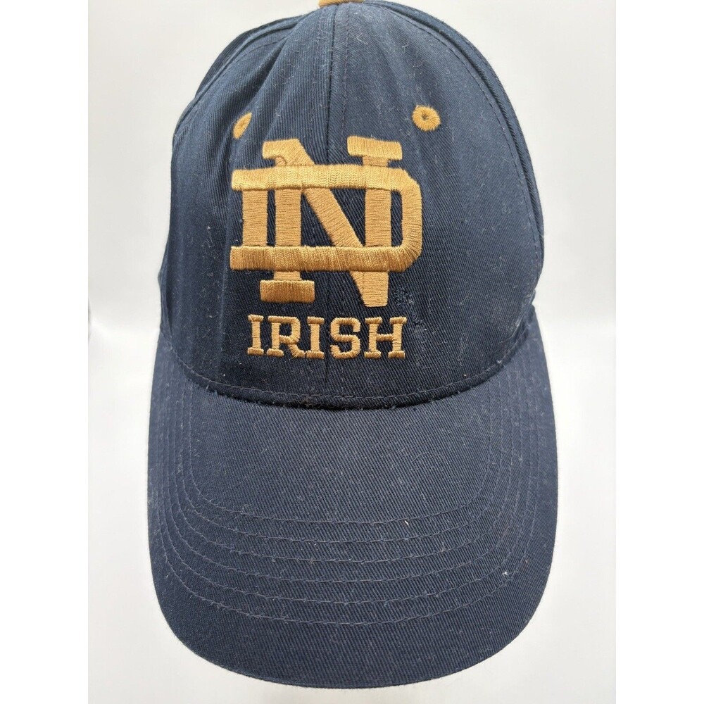 Captivating Headgear Men's Slideback Hat BLue Embroidered Notre Dame Irish